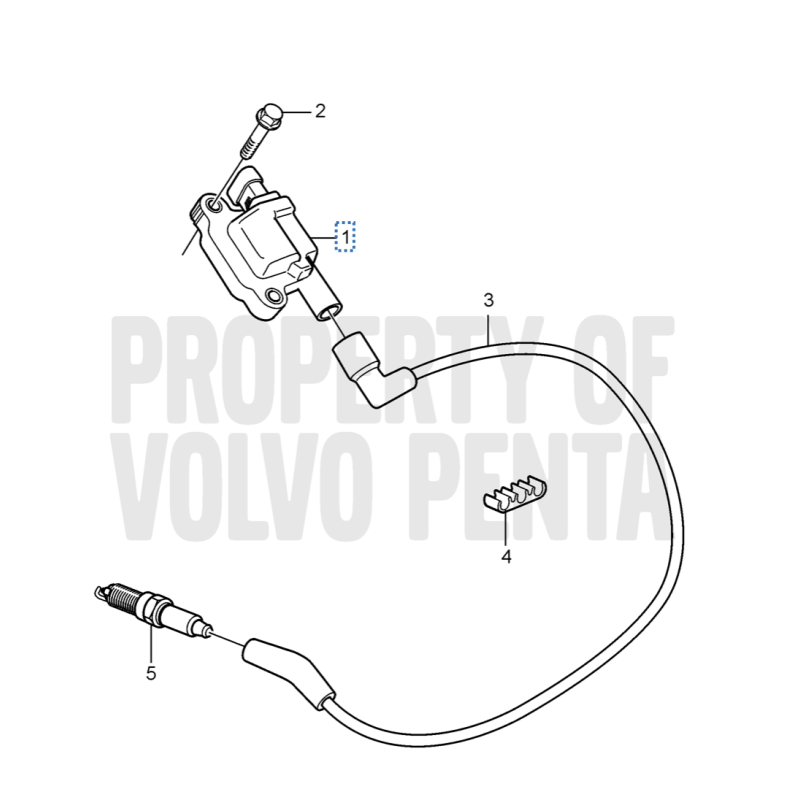 Cable de conector Volvo Penta motores gasolina V6 22500000