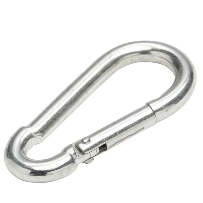 Mosquetón bombero 6mm Inox sin ojo